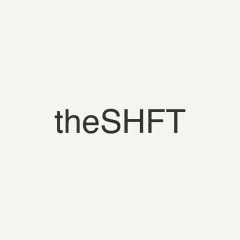 theSHFT's first app icon: the name theSHFT set in dark type on a light square
