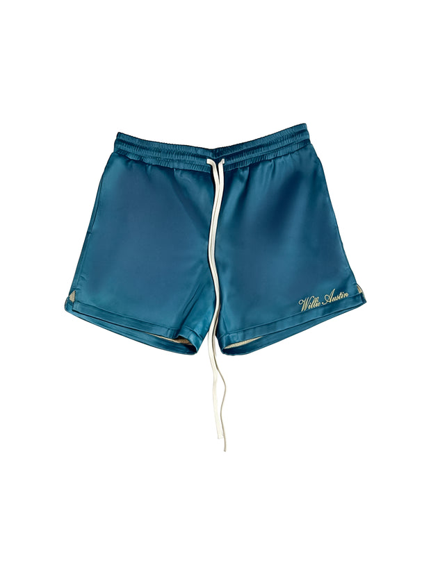 BLUE BOWLING SHORTS