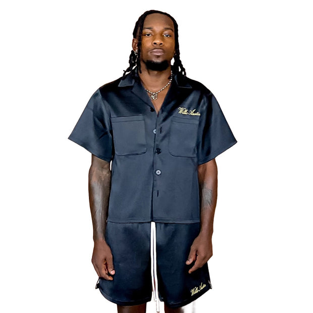 BLACK BOWLING SHIRT